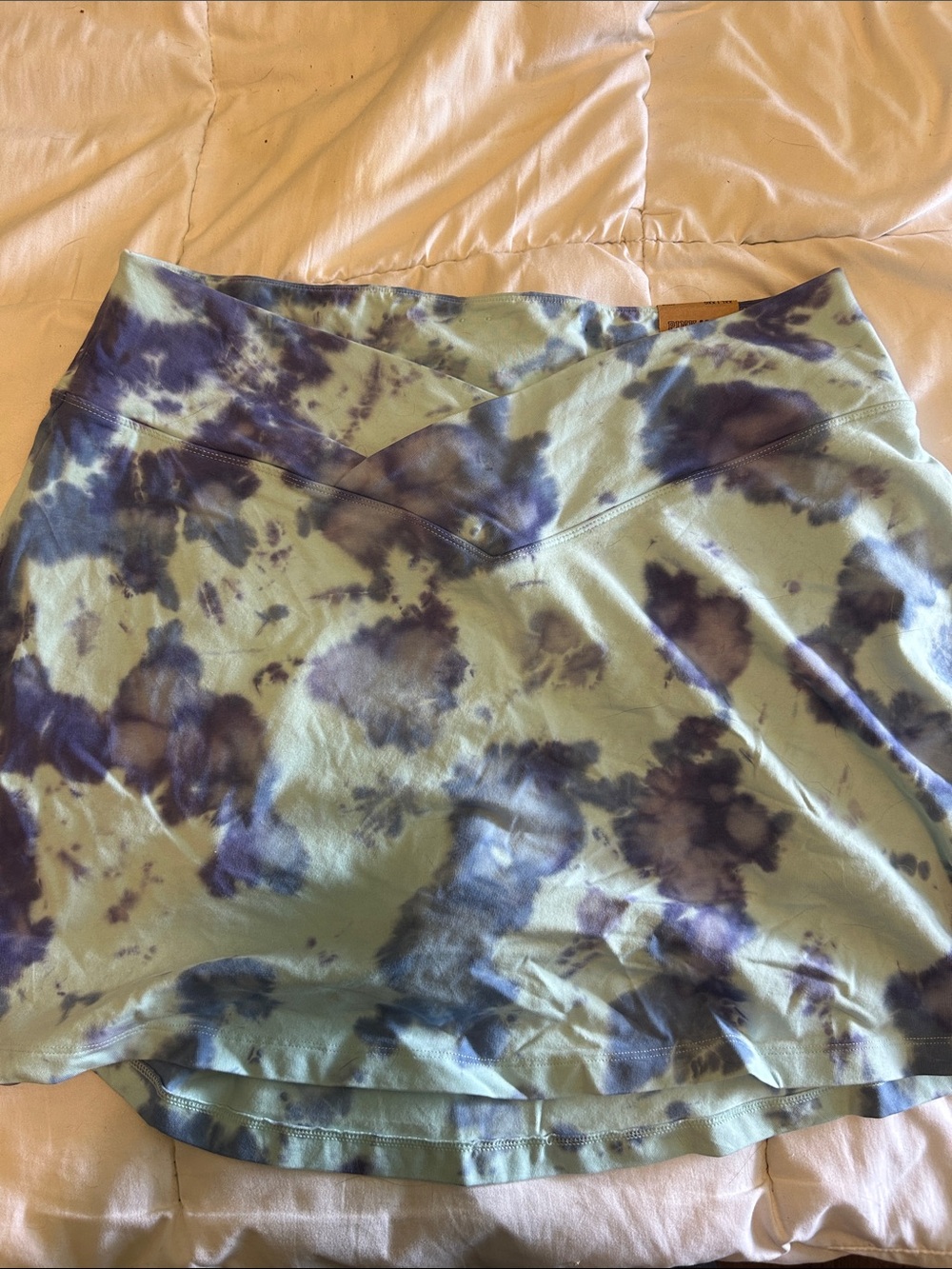 PINK Victoria's Secret Tie-Dye Circle Skirt in Mint and Navy